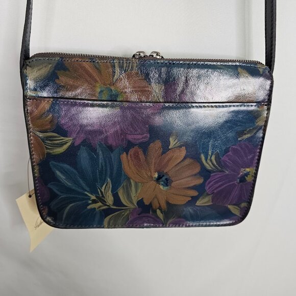 NWT PATRICIA NASH VALLATA Crossbody Bag PERUVIAN PAINTING FLORAL Leather Nazaire - Picture 7 of 8